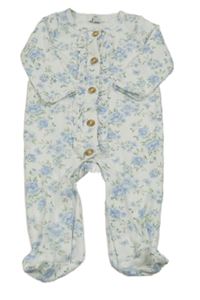 Bílý květinový overal