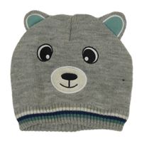 Sivá čapica s medvěďom Crane