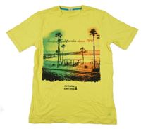 Žluté tričko s palmami S. Oliver