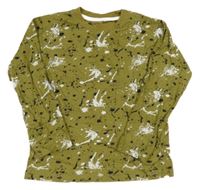 Khaki skvrnité tričko Studio