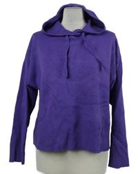 Dámsky fialový crop sveter s kapucňou Primark