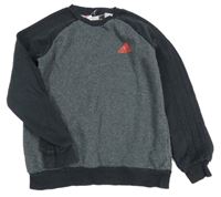 Čierno-tmavosivá mikina zn. Adidas
