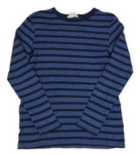 Tmavomodro-modré pruhované triko H&M