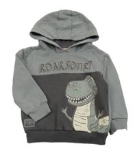 Sivo-tmavosivá mikina s Rexem a kapucňou zn. George