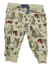 Svetlobéžové tepláky so zvířaty