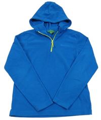 Modrá fleecová funkčná mikina s kapucňou Mountain Warehouse
