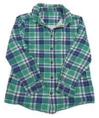 Zeleno-šedo-modrá kostkovaná košile M&S