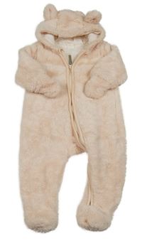 Meruňková chlupatá podšitá kombinéza s kapucí H&M