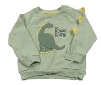 Svetlozelená mikina s dinosaurom Ergee