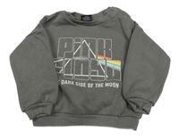 Sivá mikina s nápisem - Pink Floyd