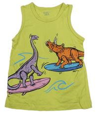 Zelenožluté tílko s dinosaury Primark