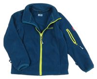 Petrolejová fleecová funkční propínací mikina Trollkids