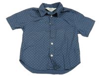 Tmavomodrá puntíkatá košile H&M