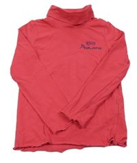 Tmavoružový rolák s tučňáky Lupilu