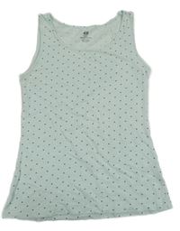 Mentolový puntíkatý top H&M