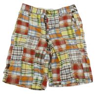 Barevné kostkované plátěné kraťas s vreckami Old Navy