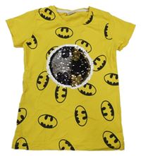 Žluto-černé tričko s flitry - Batman 