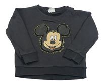 Tmavosivá mikina s Mickeym Disney