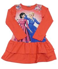 Korálové šaty Elsou a volániky