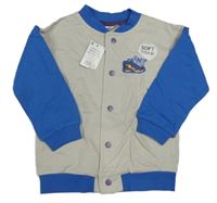 Nové - Sivo-zafírová prepínaci mikina s topánkou a nápisom zn. So Cute