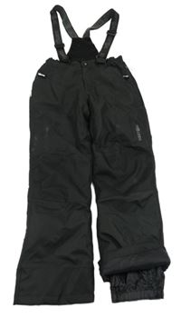 Černé šusťákové oteplovačky s odepínacími kšandami Trollkids