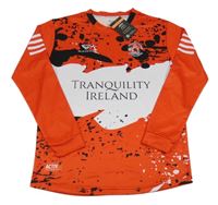 Nové - Červeno-bílé sportovní triko s nápisy 