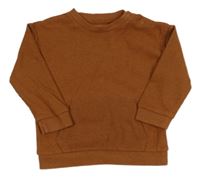 Hnedá vzorovaná mikina s klokankou F&F