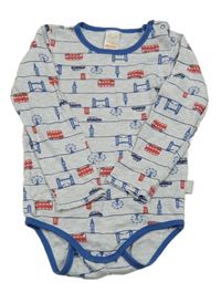 Sivo-tmavomodré body s londýnský motívom Pusblu