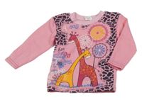 Ružová mikina so žirafami  Pembis