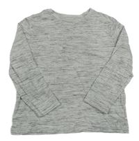 Šedé melírované triko Tu