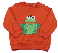 Červená mikina s žabičkou Lupilu