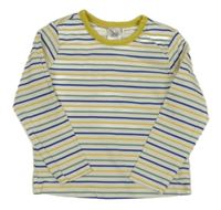 Smetanovo-barevné pruhované triko Pocopiano 