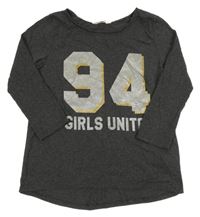 Tmavošedé triko s číslem H&M
