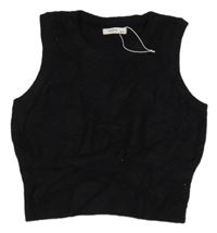 Nové - Čierna svetrová crop vesta Reserved