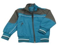 Modro-sivá šušťáková jarná bunda