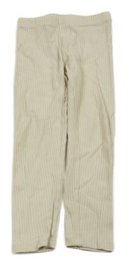 Béžové žebrované tepláky H&M