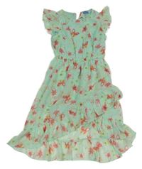 Svetlomodré šironové šaty s motýlikmi Kiki&Koko