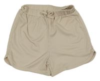 Béžové rebrované kraťasy