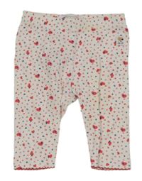 Biele legíny so srdiečkami