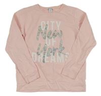 Svetloružová mikina s nápisom Primark