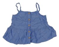 Modrý halenkový propínací top H&M