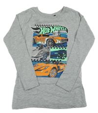Šedé melírované triko Hot Wheels