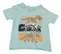 Světlemodré tričko s dinosaury Dopodopo 