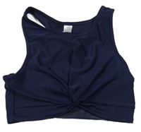 Tmavomodrý športový crop top Yigga