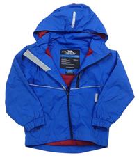 Cobaltovoě modrá šušťáková outdoorová jarná bunda s odopínacíá kapucňou TRESPASS