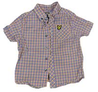 Farebná kockovaná košeľa s logom Lyle&Scott