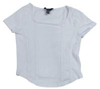 Biele crop tričko New Look