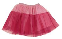 Malinovo-ružová plisovaná tylová sukňa so trblietavým pasom H&M