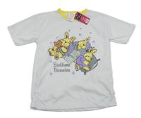 Nové - bílo-žlutá noční košile se zajíčky 