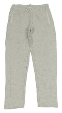 Světlešedé melírované tepláky 